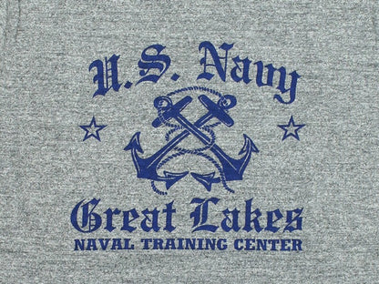 BR79727 / BUZZ RICKSON'S SLUB YARN PRINT TEE "USN GREAT LAKES"