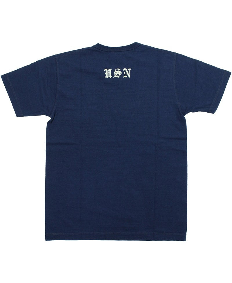 BR79727 / BUZZ RICKSON'S SLUB YARN PRINT TEE "USN GREAT LAKES"