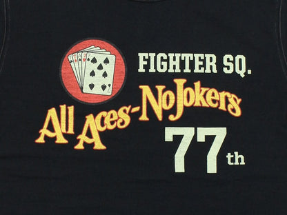 BR79728 / BUZZ RICKSON'S SLUB YARN PRINT TEE "77th FTR SQ."
