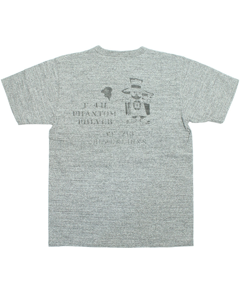 BR79730 / BUZZ RICKSON'S SLUB YARN PRINT TEE "PHANTOM PHLYER"