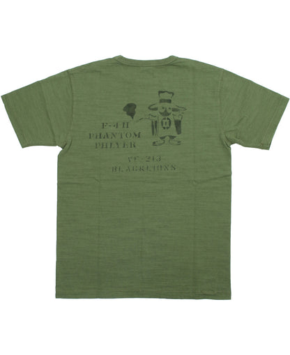 BR79730 / BUZZ RICKSON'S SLUB YARN PRINT TEE "PHANTOM PHLYER"