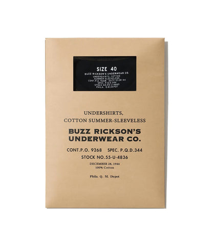 BR79741 / BUZZ RICKSON'S UNDERSHIRTS, COTTON SUMMER-SLEEVELESS