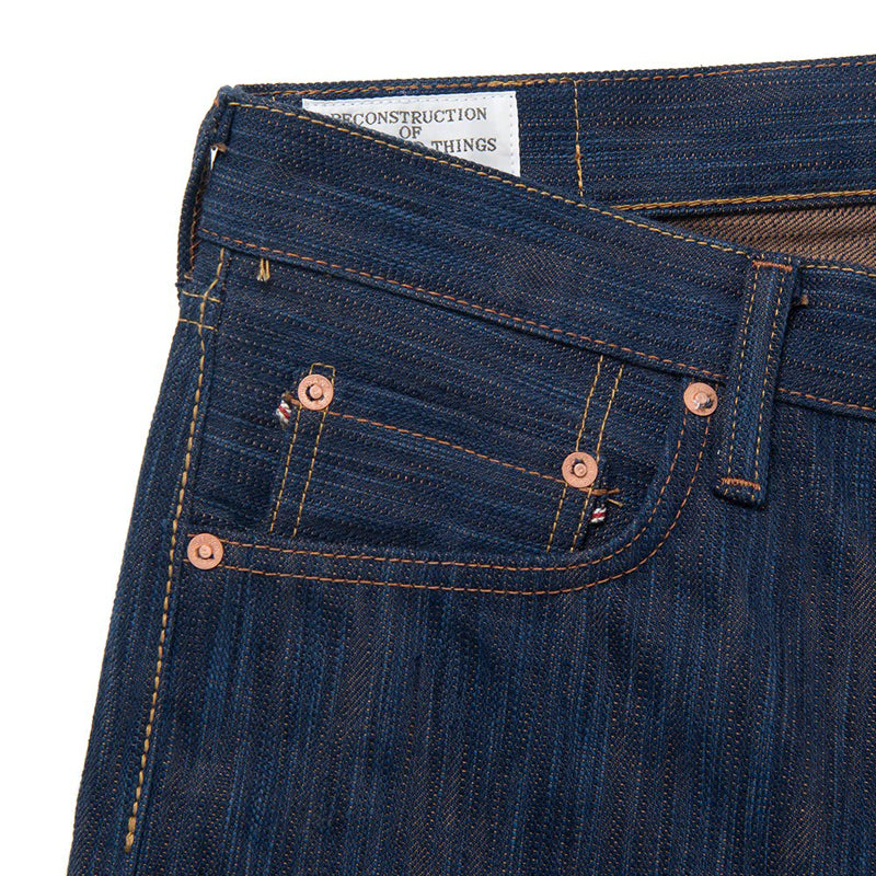 D1905 / STUDIO D'ARTISAN Awa Natural Indigo & Persimmon Tannin Dyed(KAKI-SHIBU) Regular Straight Jeans