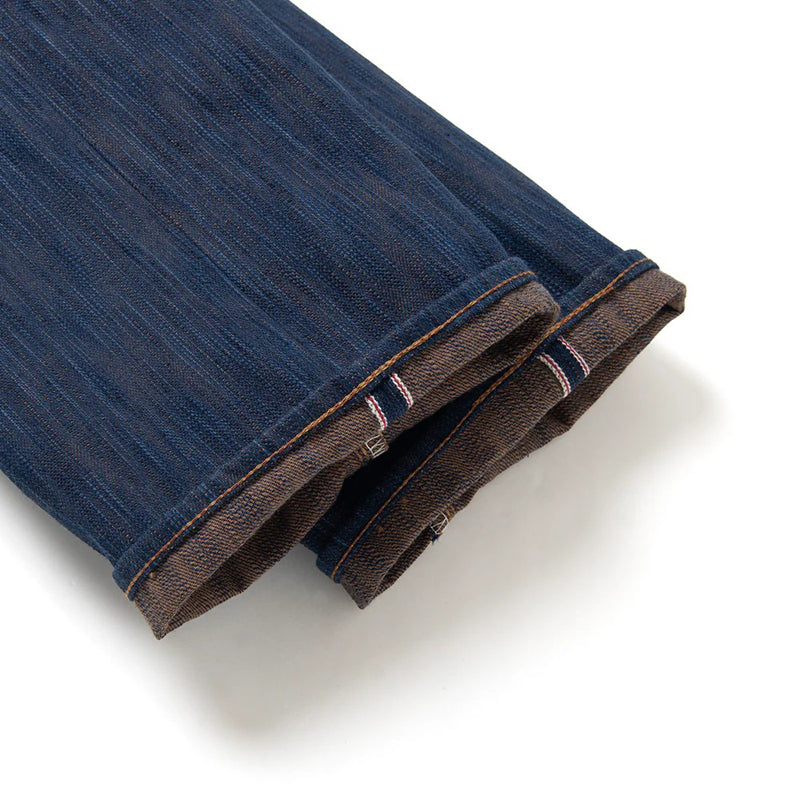 D1905 / STUDIO D'ARTISAN Awa Natural Indigo & Persimmon Tannin Dyed(KAKI-SHIBU) Regular Straight Jeans