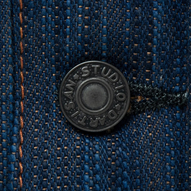 D4615 / STUDIO D'ARTISAN Awa Natural Indigo & Persimmon Tannin Dyed(KAKI-SHIBU) Denim Jacket