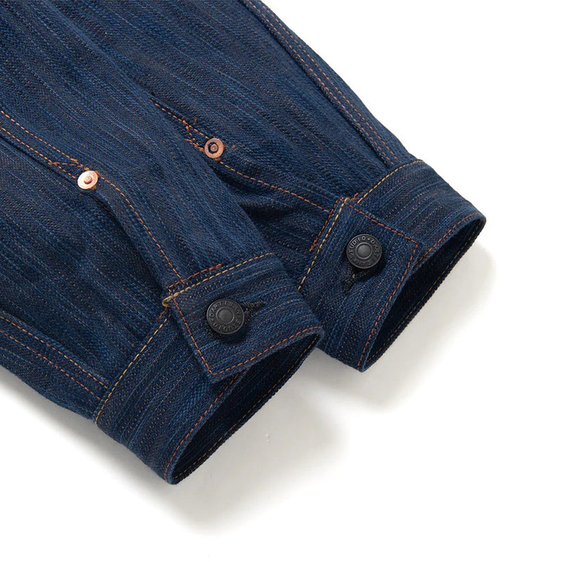 D4615 / STUDIO D'ARTISAN Awa Natural Indigo & Persimmon Tannin Dyed(KAKI-SHIBU) Denim Jacket