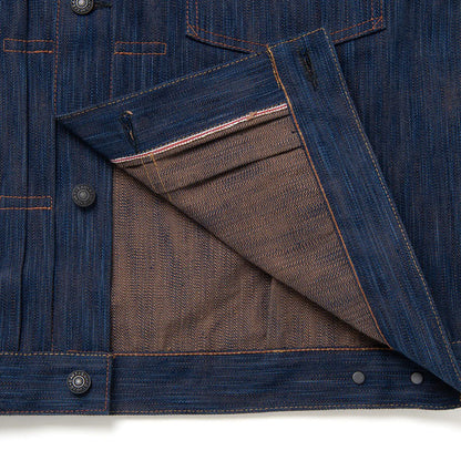 D4615 / STUDIO D'ARTISAN Awa Natural Indigo & Persimmon Tannin Dyed(KAKI-SHIBU) Denim Jacket