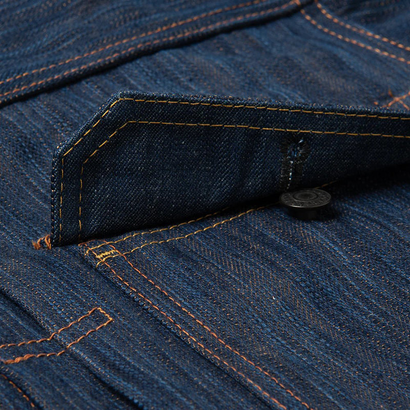 D4615 / STUDIO D'ARTISAN Awa Natural Indigo & Persimmon Tannin Dyed(KAKI-SHIBU) Denim Jacket