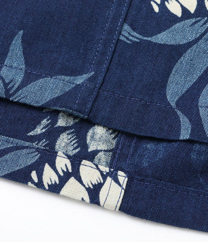 DK39045 / SUNSURF DUKE KAHANAMOKU INDIGO COTTON HAWAIIAN SHIRT “DUKE'S PINEAPPLE”