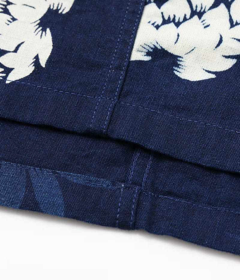 DK39641 / SUNSURF DUKE KAHANAMOKU INDIGO COTTON HAWAIIAN SHIRT “DUKE'S PINEAPPLE”