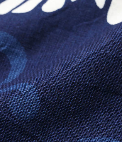 DK39642 / SUNSURF DUKE KAHANAMOKU INDIGO COTTON HAWAIIAN SHIRT “DUKE'S PALEU”