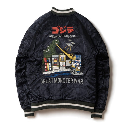 GZ-013 / STUDIO D'RTISAN Reversible Velveteen Souvenir Jacket SUKAJAN “Great war of KAIJU”