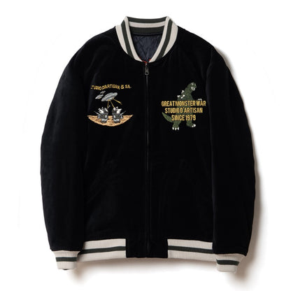 GZ-013 / STUDIO D'RTISAN Reversible Velveteen Souvenir Jacket SUKAJAN “Great war of KAIJU”