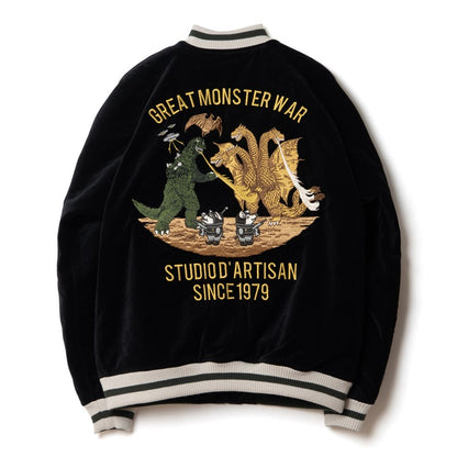 GZ-013 / STUDIO D'RTISAN Reversible Velveteen Souvenir Jacket SUKAJAN “Great war of KAIJU”