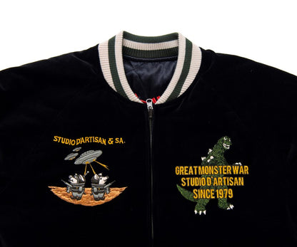 GZ-013 / STUDIO D'RTISAN Reversible Velveteen Souvenir Jacket SUKAJAN “Great war of KAIJU”