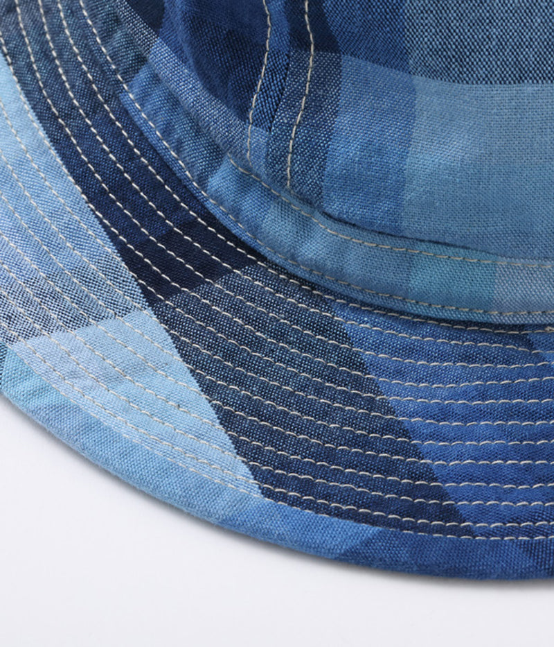 SC02744 / SUGAR CANE 10oz. INDIGO GRADATION CHECK WORK HAT