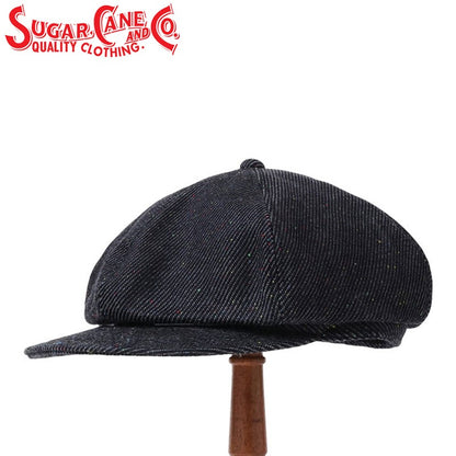 SC02768 / SUGAR CANE FICTION ROMANCE 13.7oz. INDIGO NEP DENIM APPLEJACK CAP 