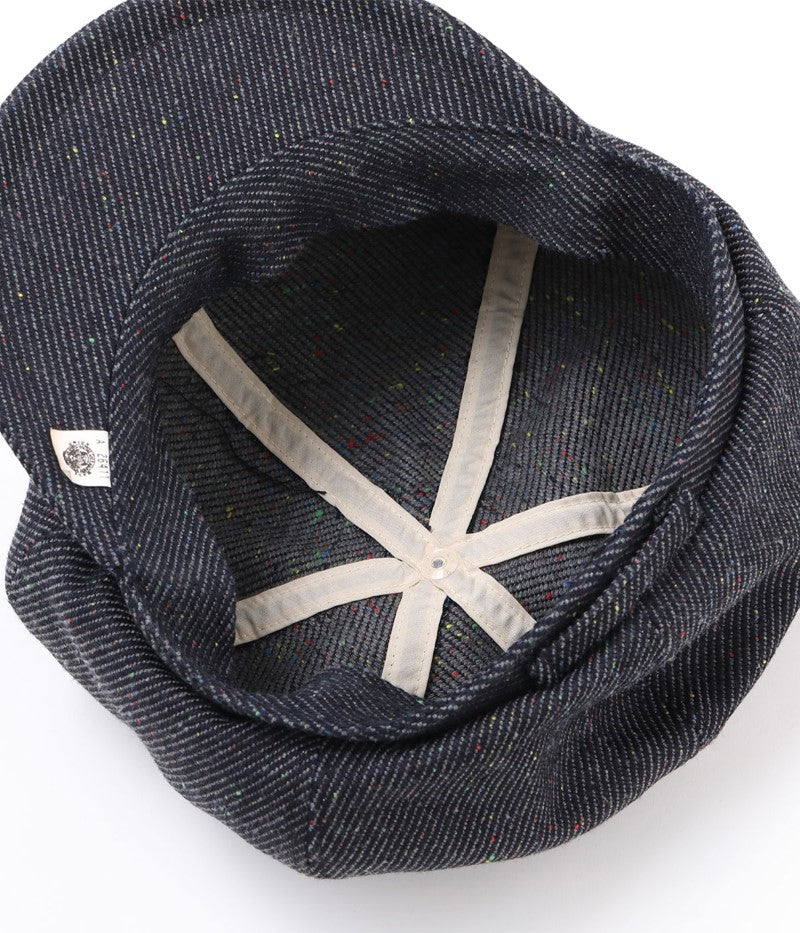 SC02768 / SUGAR CANE FICTION ROMANCE 13.7oz. INDIGO NEP DENIM APPLEJACK CAP 