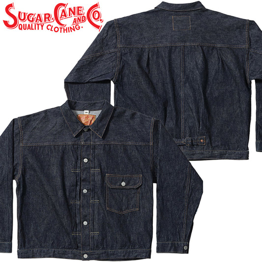 SC11936T / SUGAR CANE  13oz. STANDARD DENIM BLOUSE STANDARD DENIM 1936 MODEL (T-BACK)