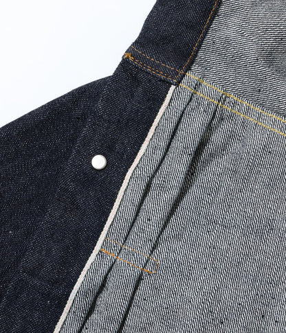 SC11936T / SUGAR CANE  13oz. STANDARD DENIM BLOUSE STANDARD DENIM 1936 MODEL (T-BACK)