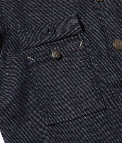 SC15445 / SUGAR CANE FICTION ROMANCE 13.7oz. INDIGO NEP DENIM WORK COAT