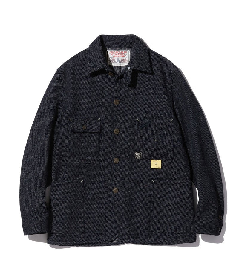 SC15445 / SUGAR CANE FICTION ROMANCE 13.7oz. INDIGO NEP DENIM WORK COAT