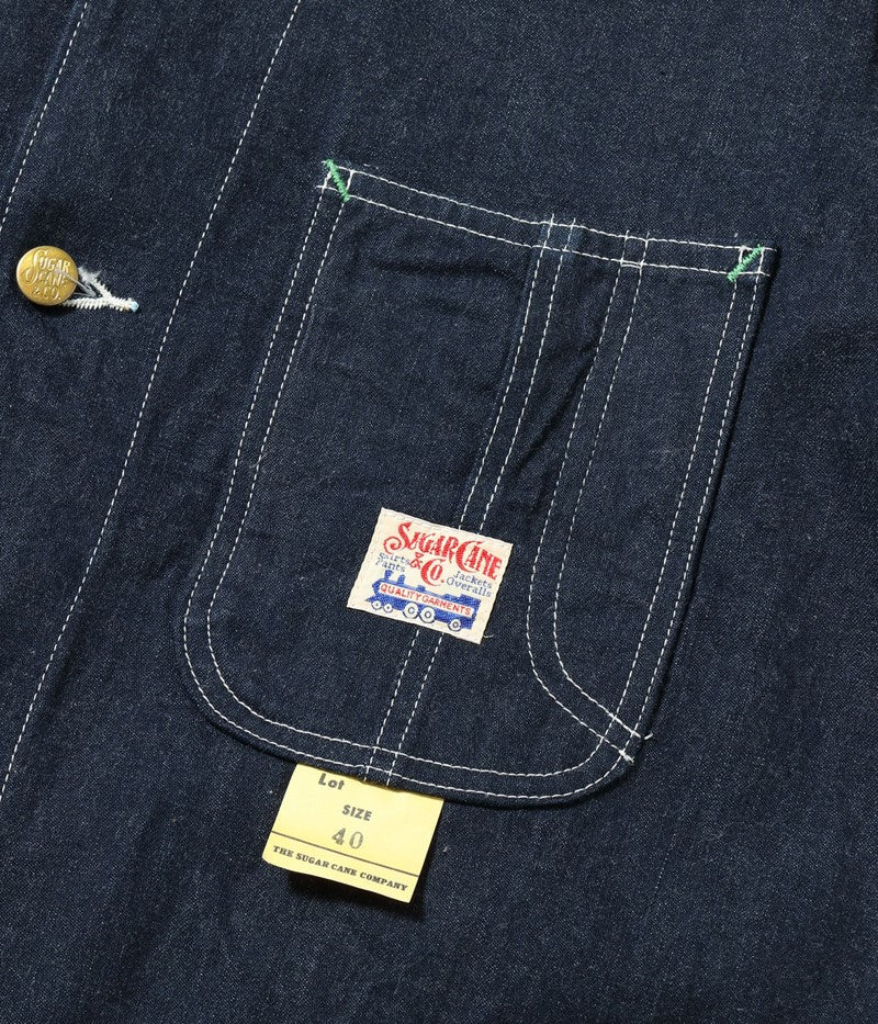 SC15655 / SUGAR CANE 11oz. BLUE DENIM WORK COAT