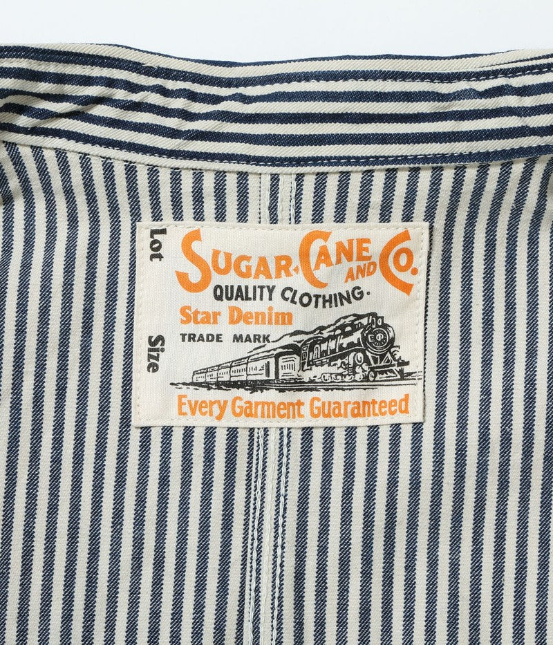 SC15656 / SUGAR CANE 11oz. HICKORY STRIPE WORK COAT