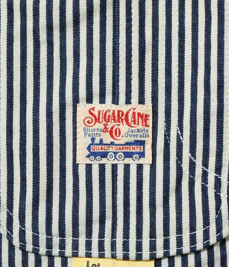 SC15656 / SUGAR CANE 11oz. HICKORY STRIPE WORK COAT