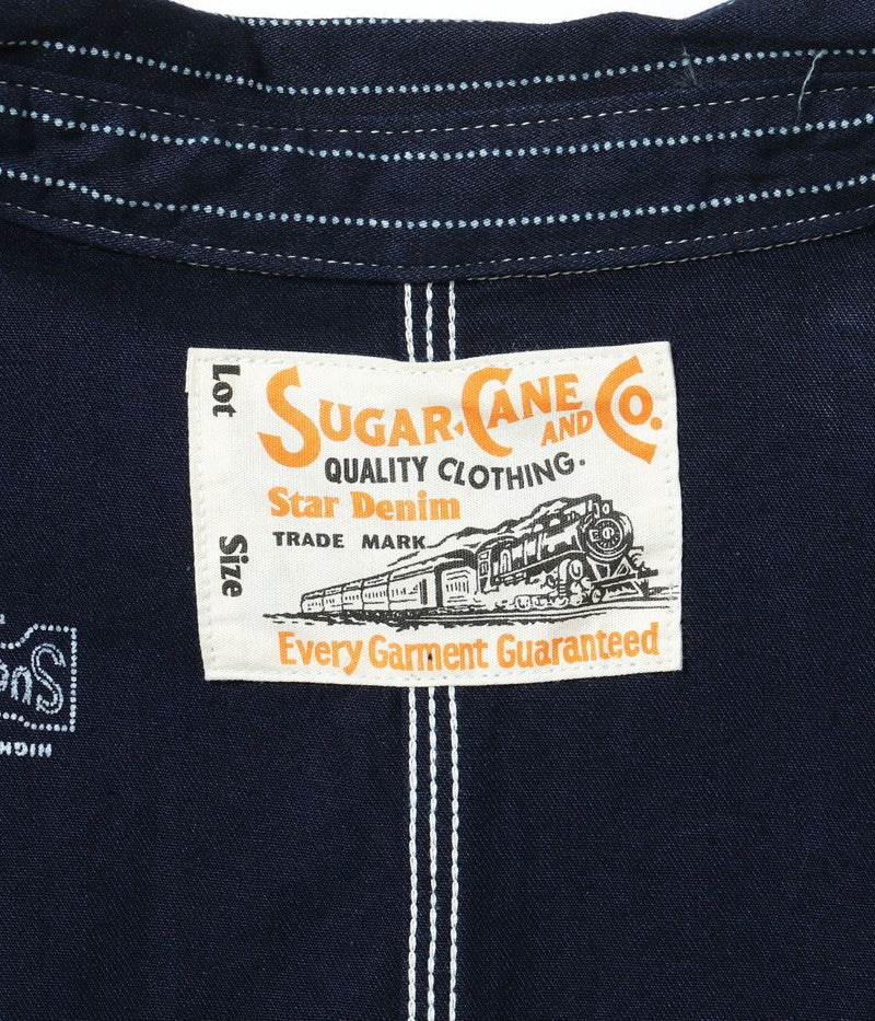 SC15658 / SUGAR CANE 9oz. WABASH STRIPE WORK COAT