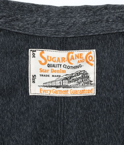 SC15659 / SUGAR CANE 9oz. BLACK COVERT WORK COAT