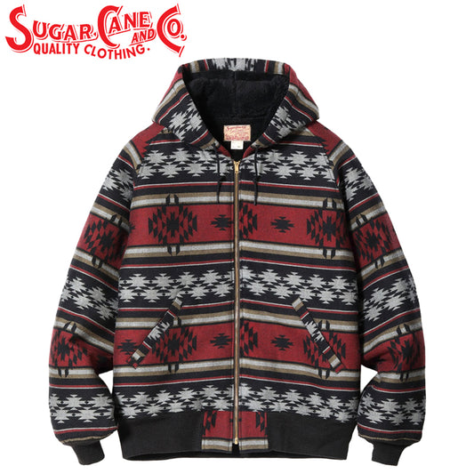 SC15826 / SUGAR CANE NATIVE AMERICAN WOOL COTTON JACQUARD WORK PARKA BOA LINING