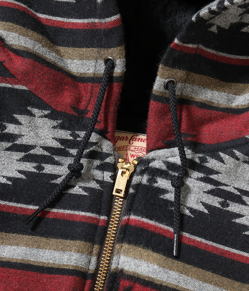 SC15826 / SUGAR CANE NATIVE AMERICAN WOOL COTTON JACQUARD WORK PARKA BOA LINING