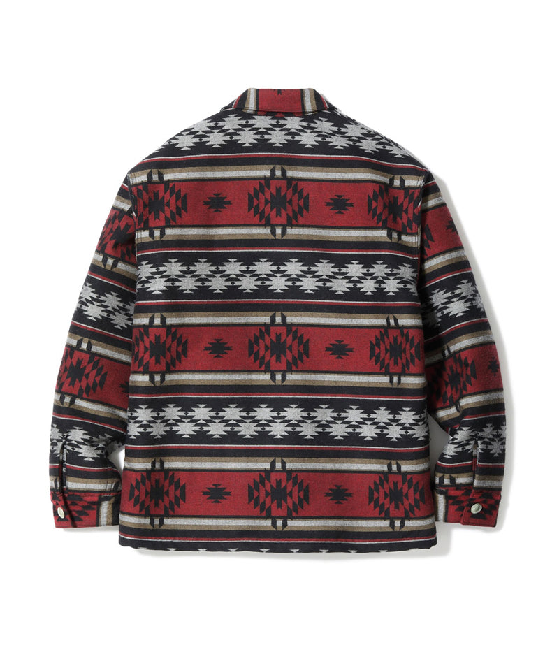 SC15827 / SUGAR CANE  NATIVE AMERICAN WOOL COTTON JACQUARD PADDED WORK COAT