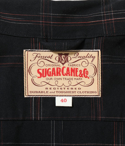 SC15842 / SUGAR CANE RAYON COTTON GABARDINE CHECK SPORTS JACKET