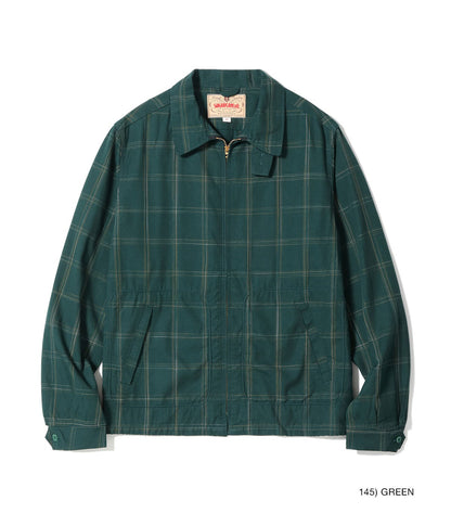 SC15842 / SUGAR CANE RAYON COTTON GABARDINE CHECK SPORTS JACKET