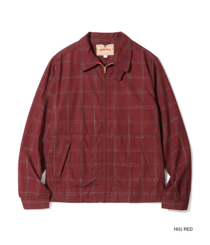 SC15842 / SUGAR CANE RAYON COTTON GABARDINE CHECK SPORTS JACKET