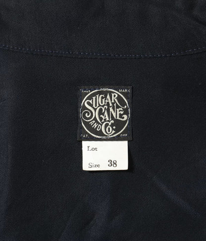 SC16054 / SUGAR CANE FICTION ROMANCE 10.5oz. INDIGO JACQUARD ZIP SHIRT