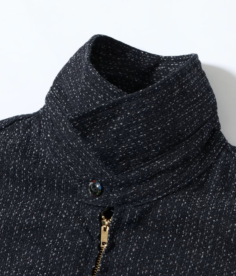 SC16054 / SUGAR CANE FICTION ROMANCE 10.5oz. INDIGO JACQUARD ZIP SHIRT