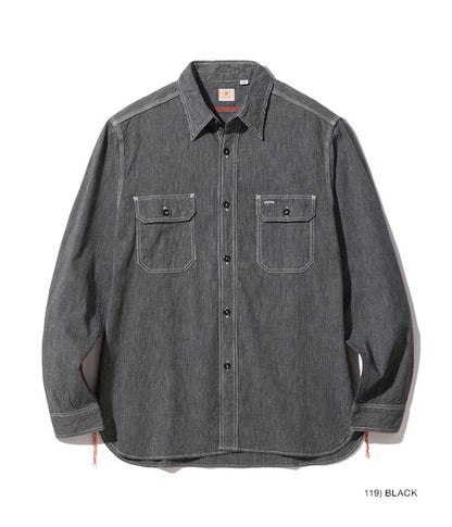 SC25511 / SUGARCANE Jean Cord Work Shirt (Long Sleeve)