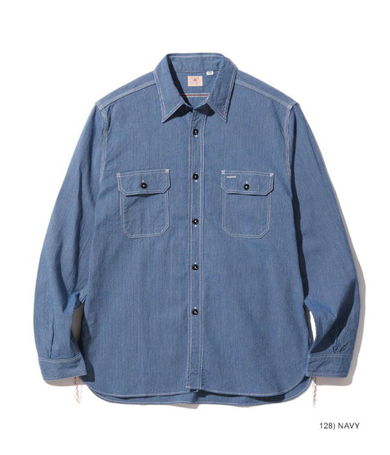 SC25511 / SUGARCANE Jean Cord Work Shirt (Long Sleeve)
