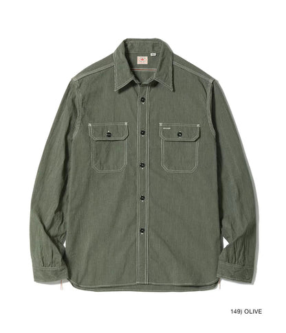 SC25511 / SUGARCANE Jean Cord Work Shirt (Long Sleeve)