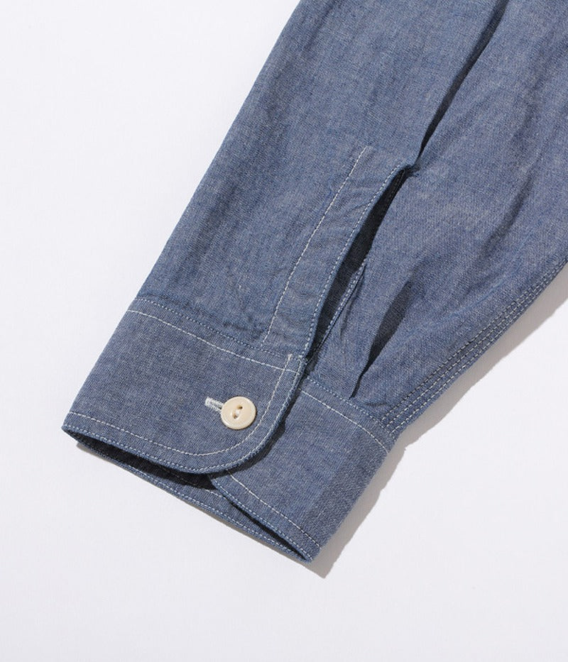 SC27850 / SUGAR CANE BLUE CHAMBRAY WORK SHIRT (LONG SLEEVE)
