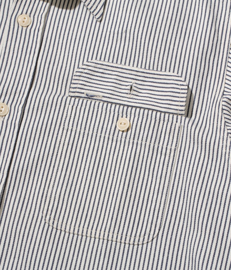 SC27853 / SUGARCANE HICKORY STRIPE WORK SHIRT