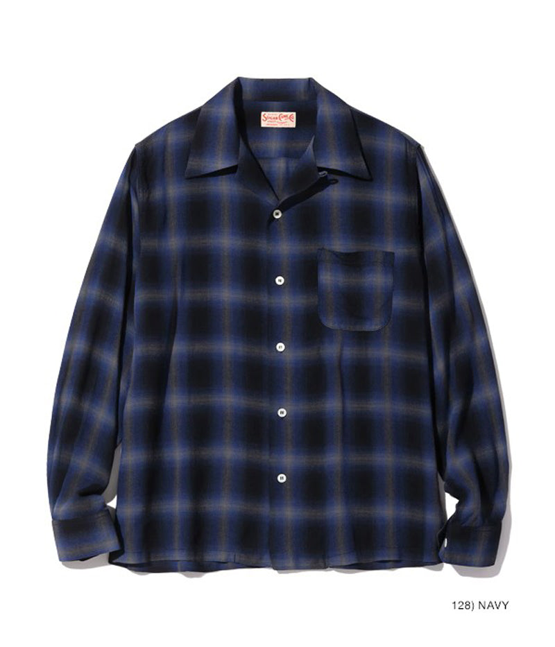 SC29120 / SUGAR CANE RAYON OMBRE CHECK OPEN SHIRT – Klaxon