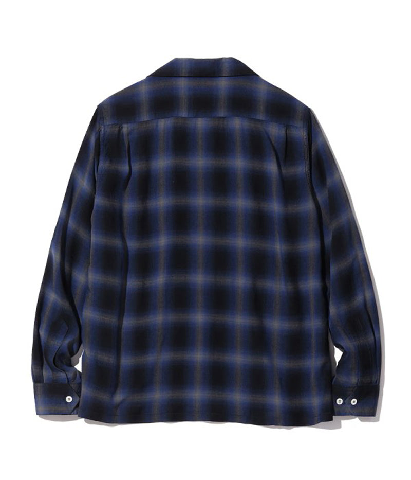 SC29120 / SUGAR CANE RAYON OMBRE CHECK OPEN SHIRT – Klaxon