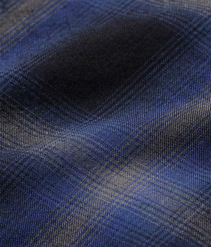SC29120 / SUGAR CANE RAYON OMBRE CHECK OPEN SHIRT
