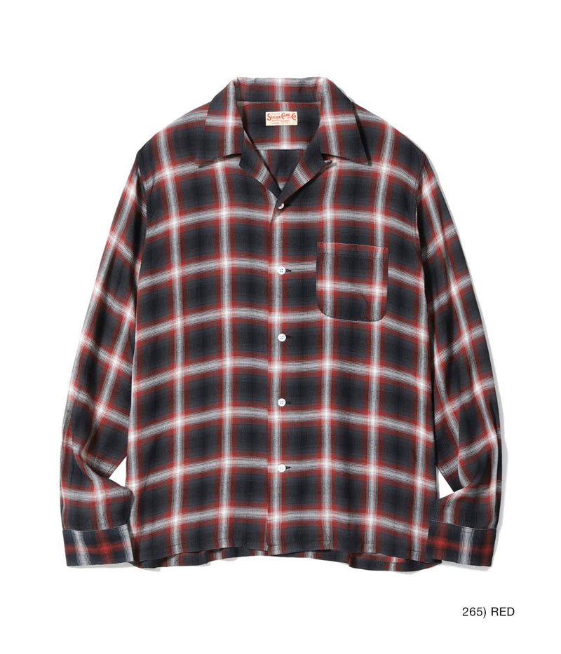 SC29120 / SUGAR CANE RAYON OMBRE CHECK OPEN SHIRT – Klaxon