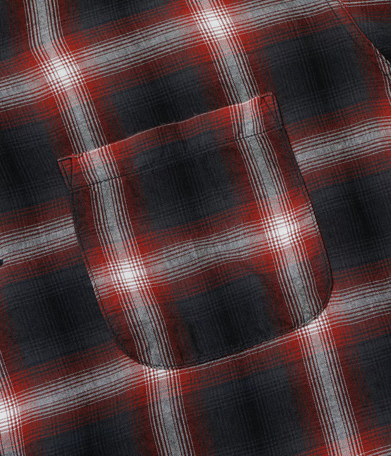 SC29120 / SUGAR CANE RAYON OMBRE CHECK OPEN SHIRT