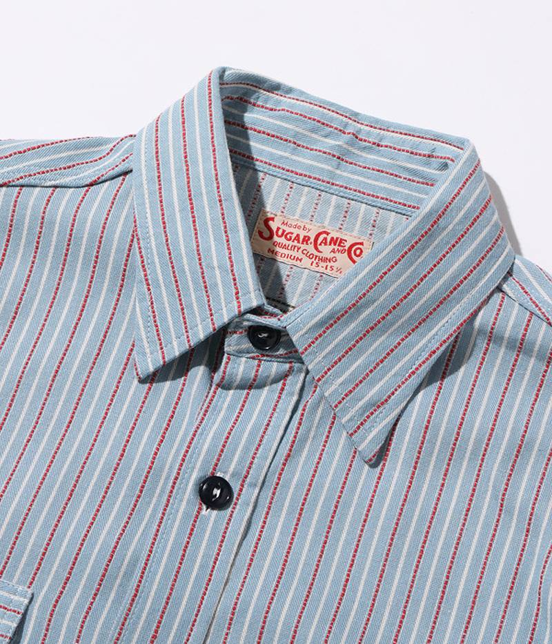 SC29146 /SUGAR CANE DOBBY STRIPE WORK SHIRT